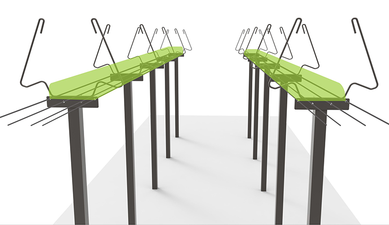 aardbei-groeisysteem voor tafelbladen